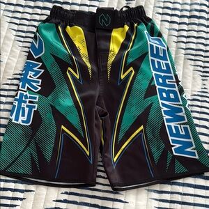 Breed Kids Graphic Shorts - Black and Green